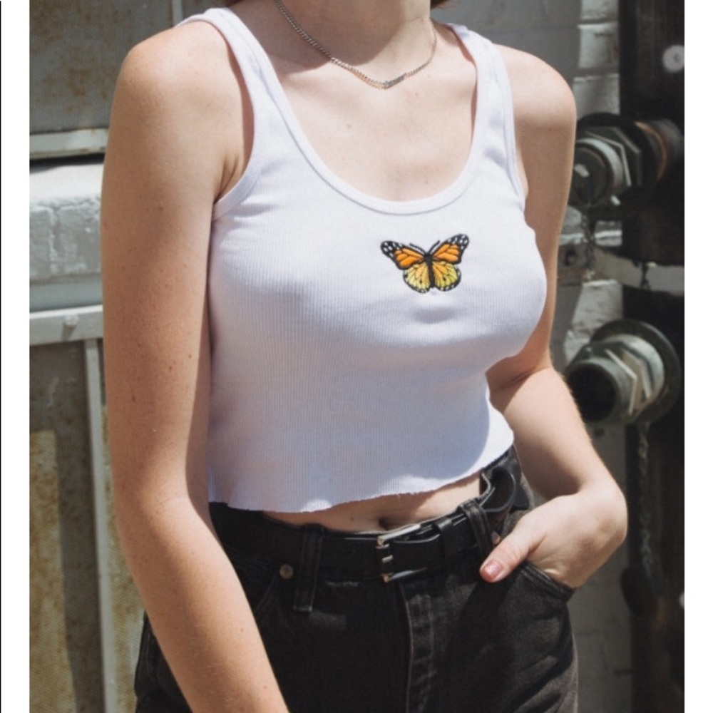 ‼️butterfly tank from brandy and blue shirt